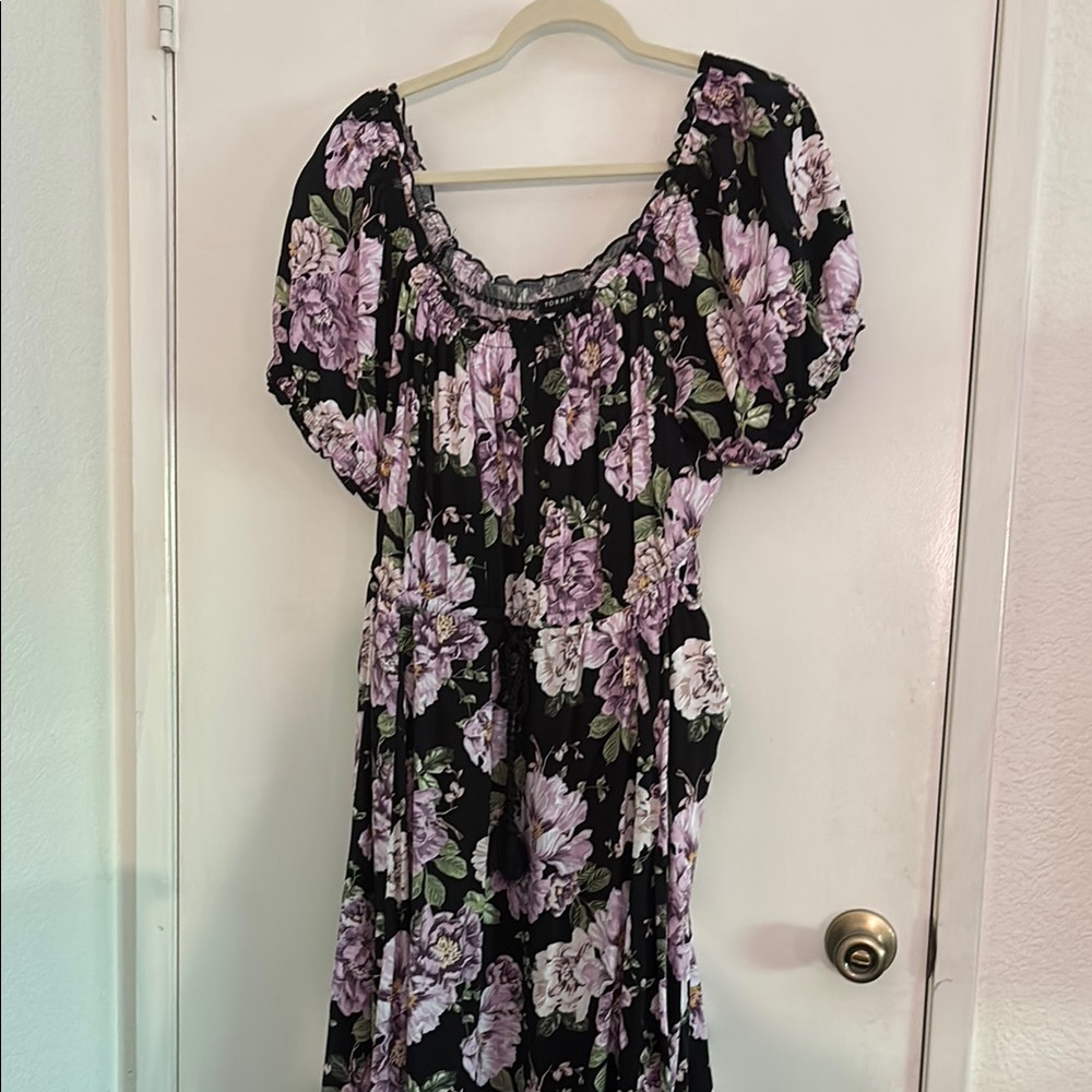 Torrid Floral Midi Dress bohemian style